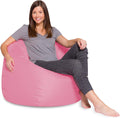 Posh Beanbags X-Large Solid Pink Bean Bag Chair for All Ages