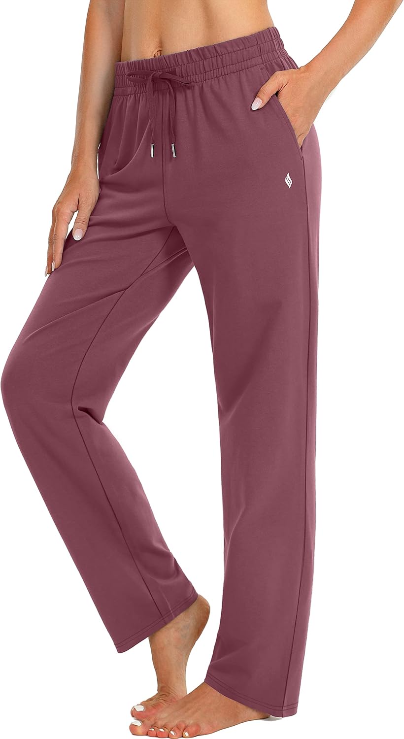 SANTINY Women's Cotton Sweatpants for Yoga and Casual Wear