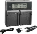 Kastar AC LCD Dual Fast Charger Compatible with Fujifilm NP-T125
