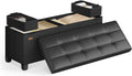 Storage Ottoman Bench 30 Gal - Foldable Tufted Seating and Storage