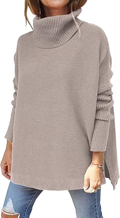 EFAN Women's Turtleneck Oversized Sweater for Fall Fashion