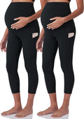 Maternity Workout Leggings Over The Belly - Supportive, Pocketed Fit