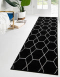 Trellis Frieze Geometric Area Rug Runner 2 ft x 6 ft 1 in - Durable
