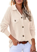 Waffle Knit Sweater Shacket Button Down Top - Comfortable Fall Layer