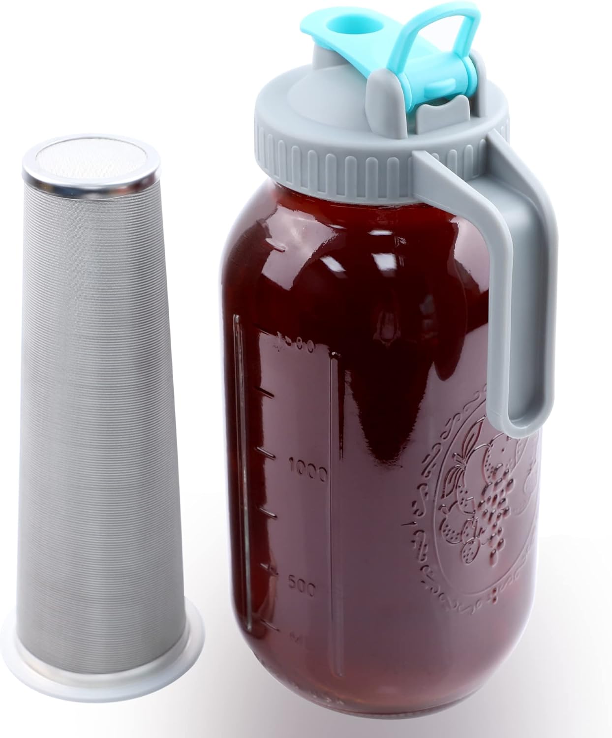 GMSWEET 64oz Mason Jar Cold Brew Maker - Easy Brewing & Enjoyment!