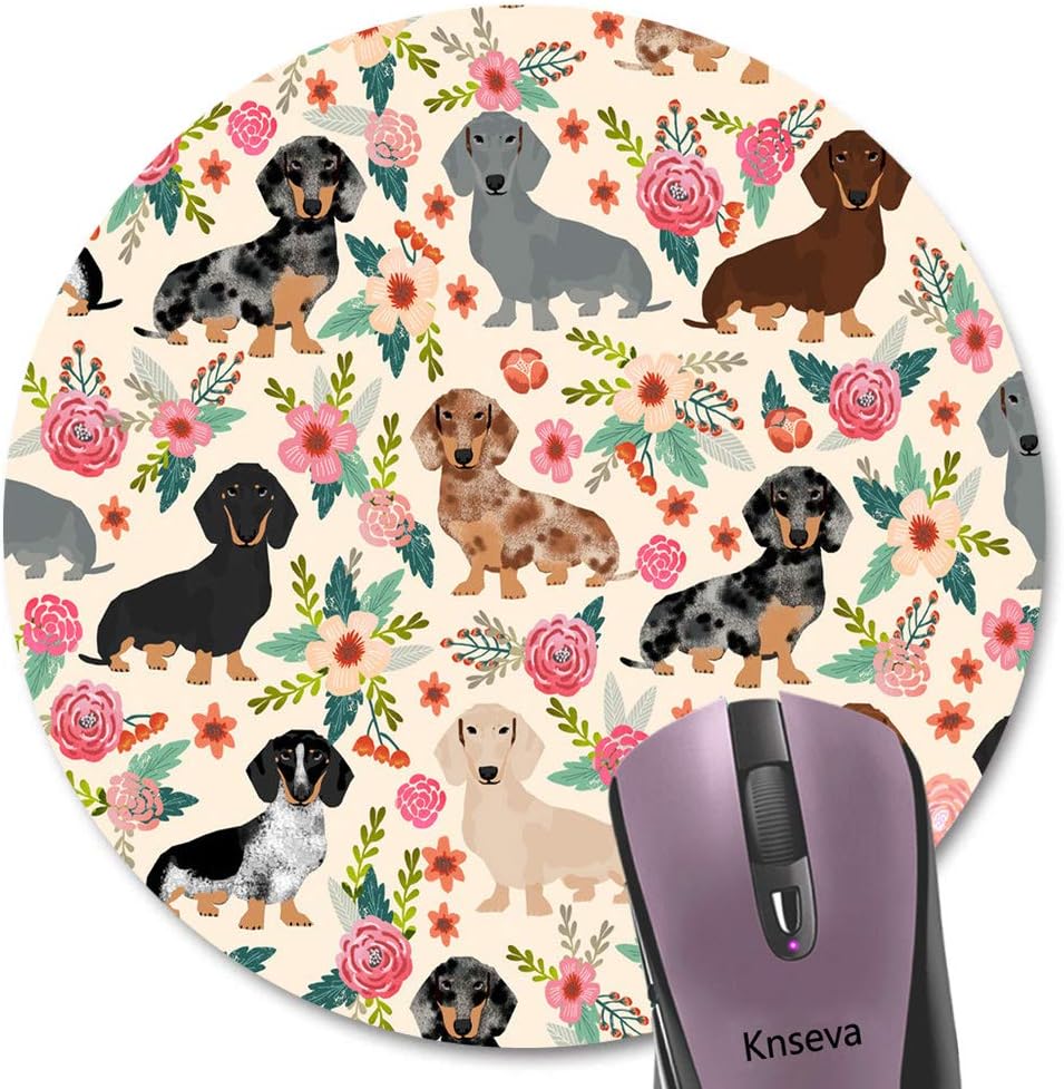 Dachshund Floral Mouse Pad - Vibrant Design