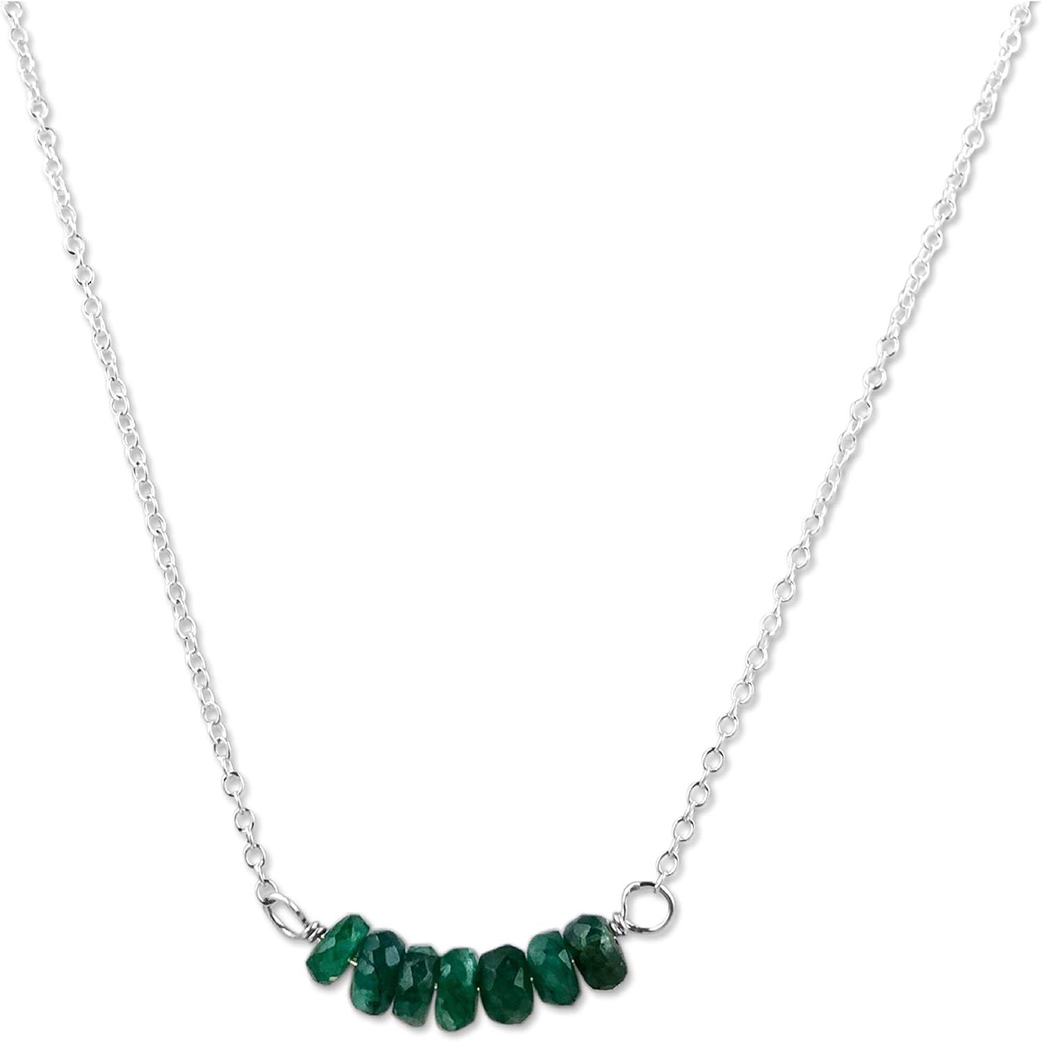 Personalized Birthstone Bar Necklace for Women and Girls