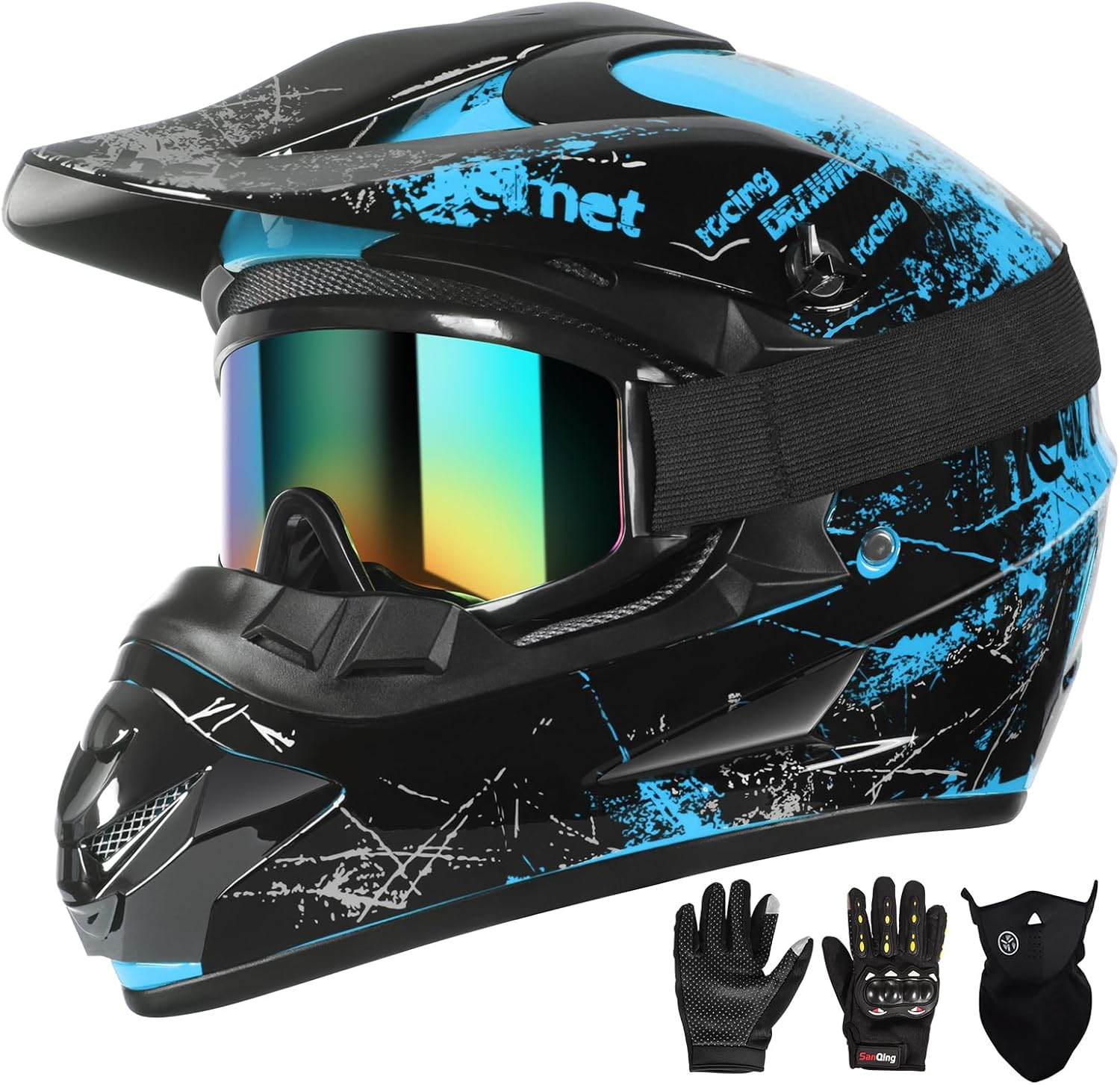 SPARK Dirt Bike Helmets for Kids and Adults - Full Face Safety Gear