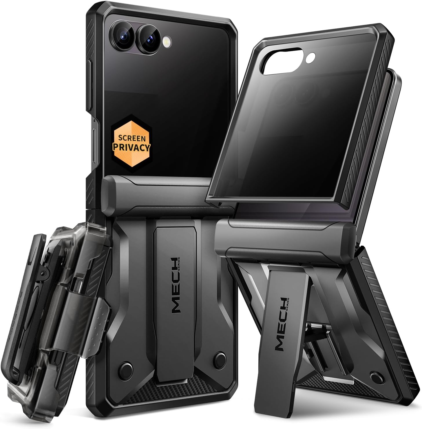 TONGATE Z Flip 7 Case with Privacy Screen Protector & Stand