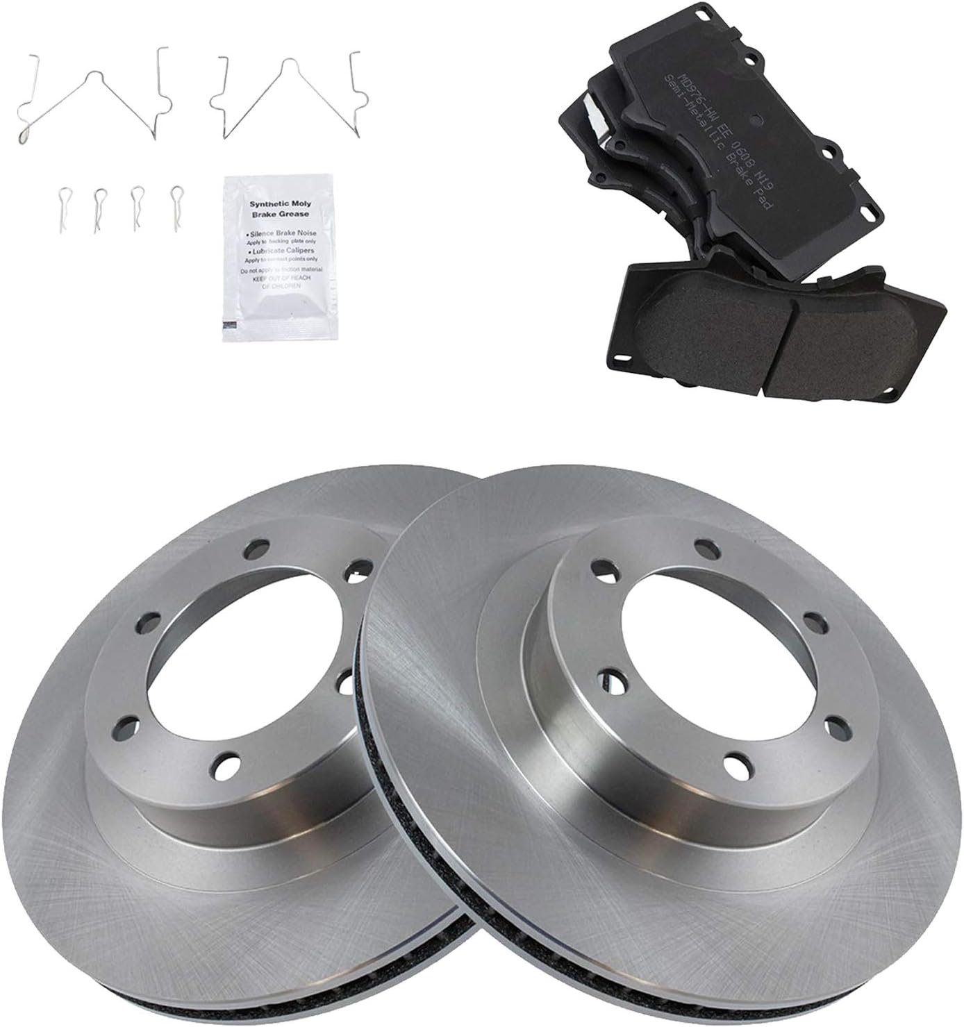 TRQ Front Brake Pad & Rotor Kit for Lexus GX470 & 4Runner