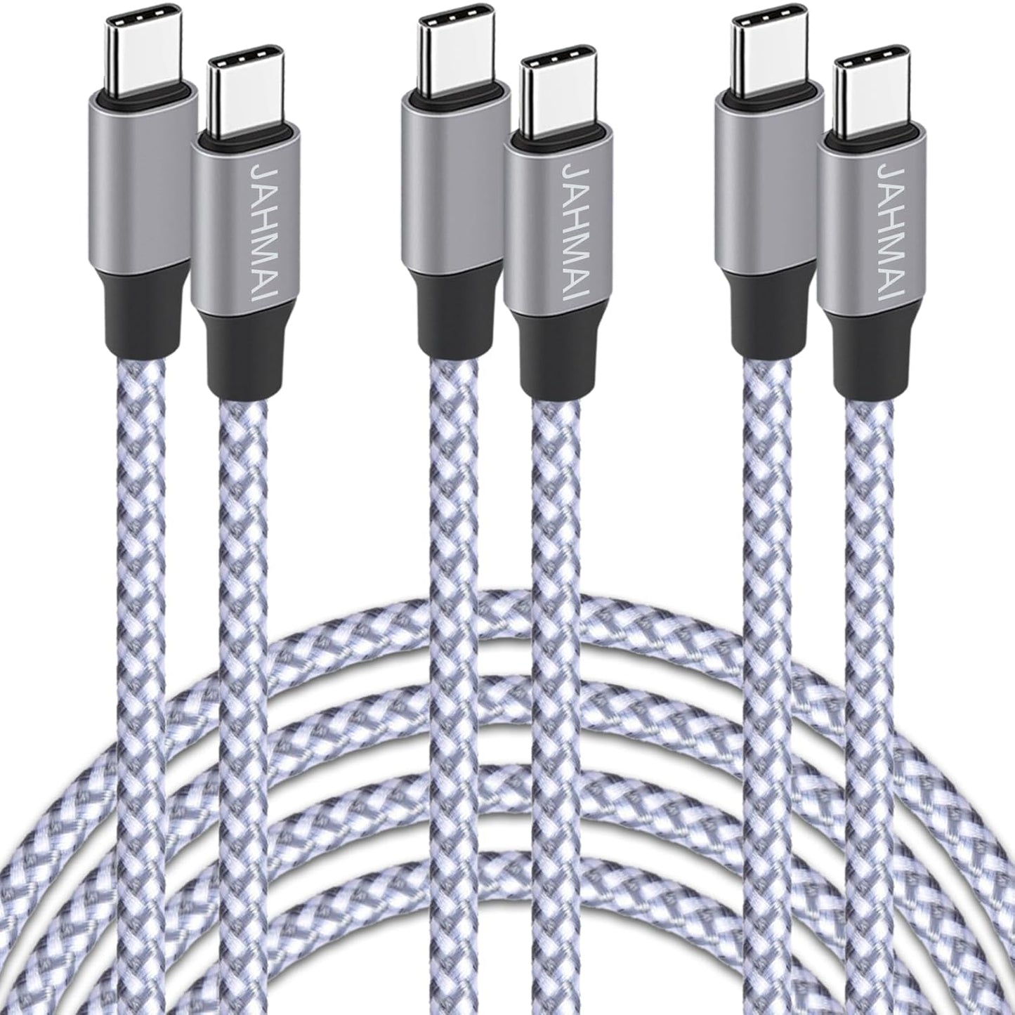 Fast Charge 6ft USB C Cable Trio by JAHMAI