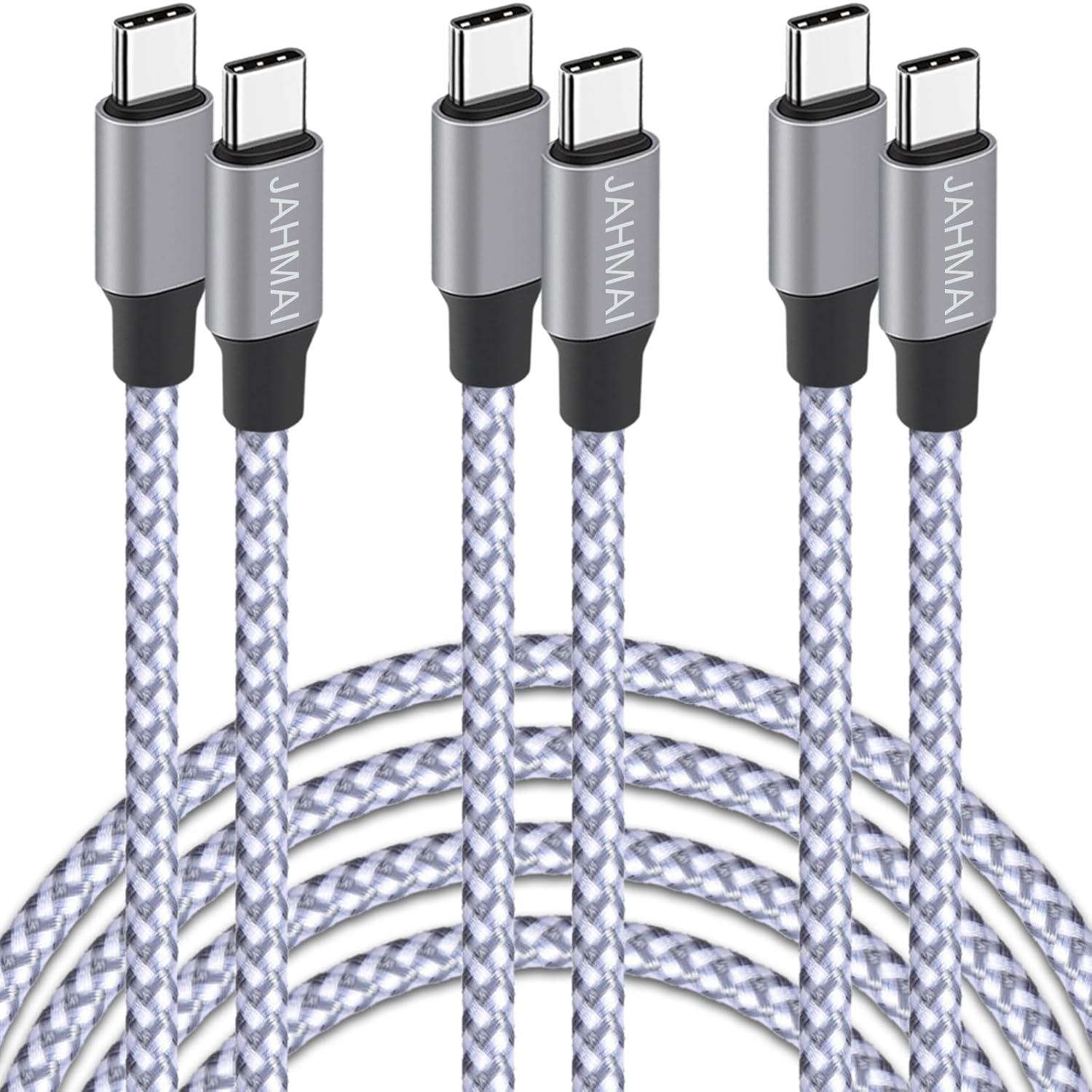 Fast Charge 6ft USB C Cable Trio by JAHMAI