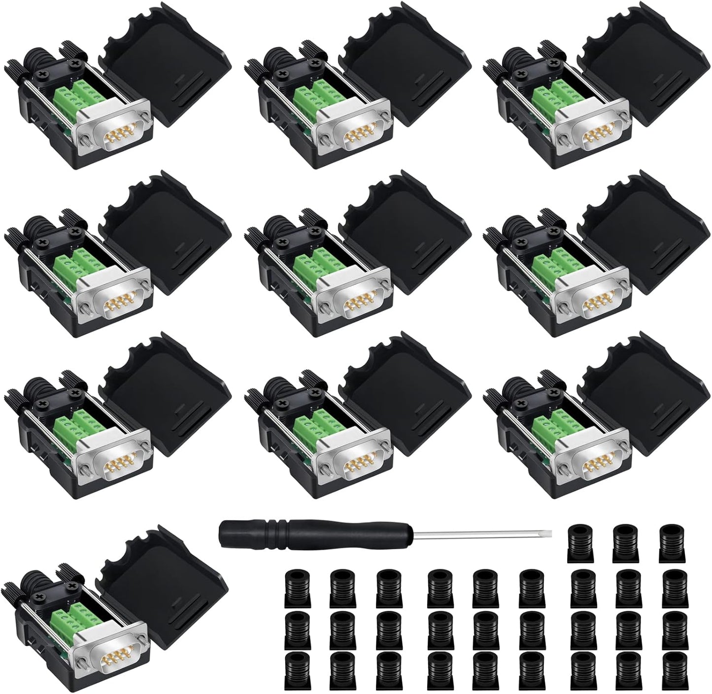 DB9 Breakout Connector for Easy Solderless RS232 Connections