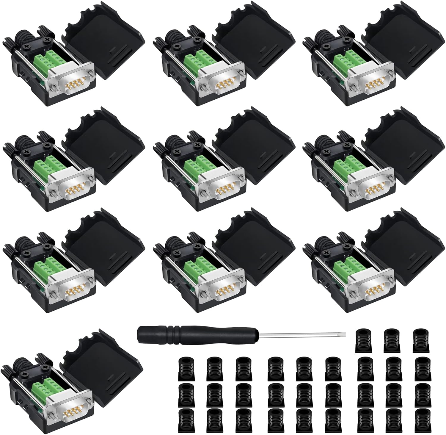 DB9 Breakout Connector for Easy Solderless RS232 Connections
