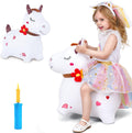 iPlay iLearn Bouncy Pals White Hopping Horse - Plush Inflatable Hopper
