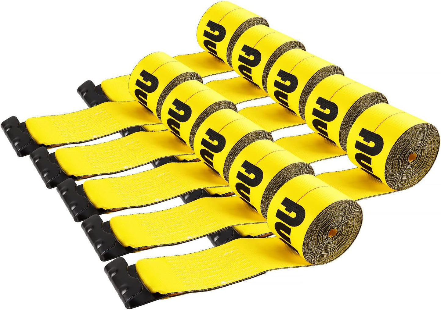 4 in x 30 ft Winch Straps with Flat Hook for Heavy-Duty Use