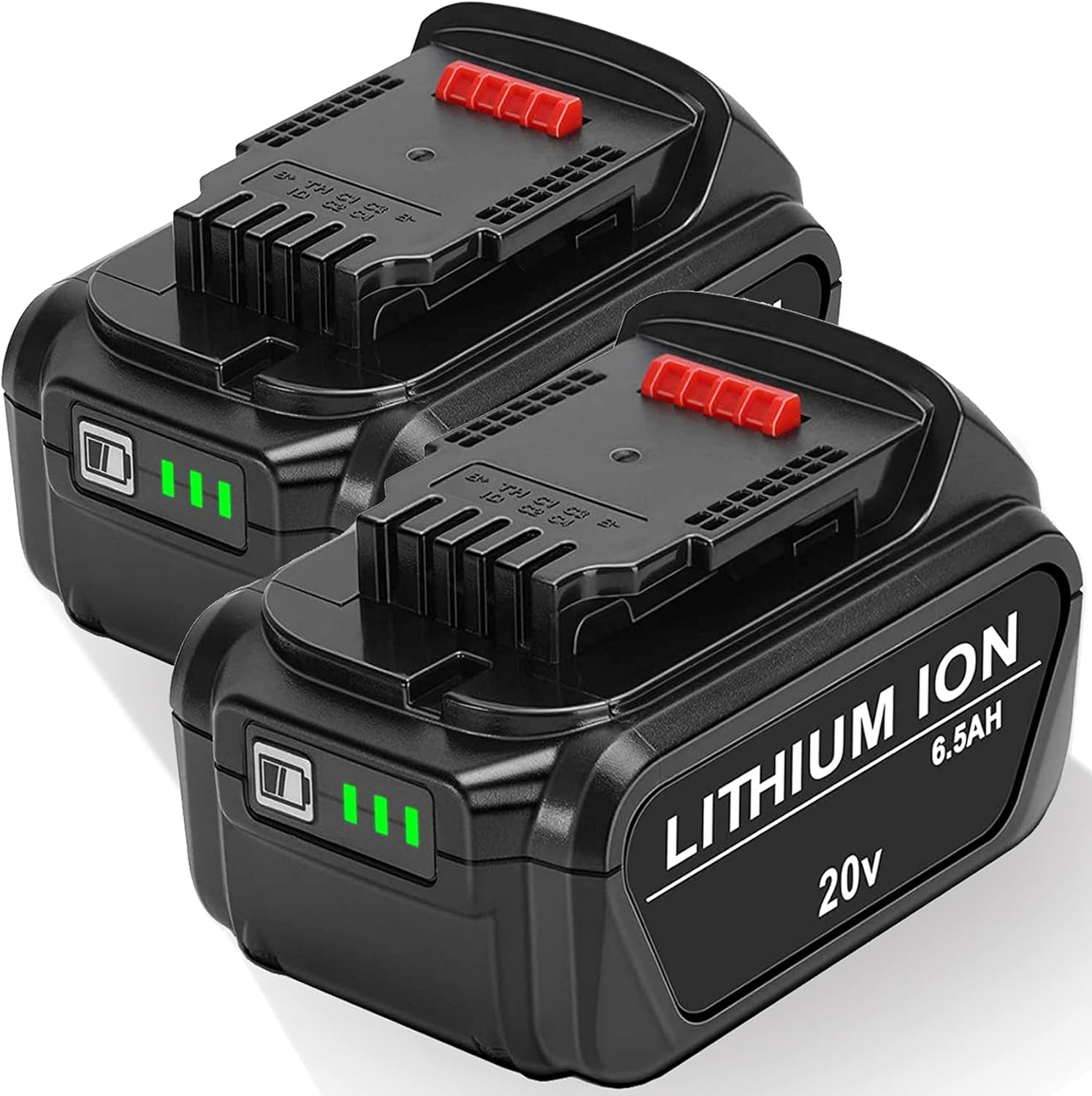 JYJZPB 2 Pack 6.5Ah Replace Battery for DeWalt 20V MAX Tools