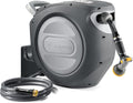 Retractable Garden Hose Reel 5/8 in x 75 ft - High-Flow, Slow Retract