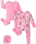 PATPAT Baby Footie Romper Viscose from Bamboo - Soft, 2-Pack
