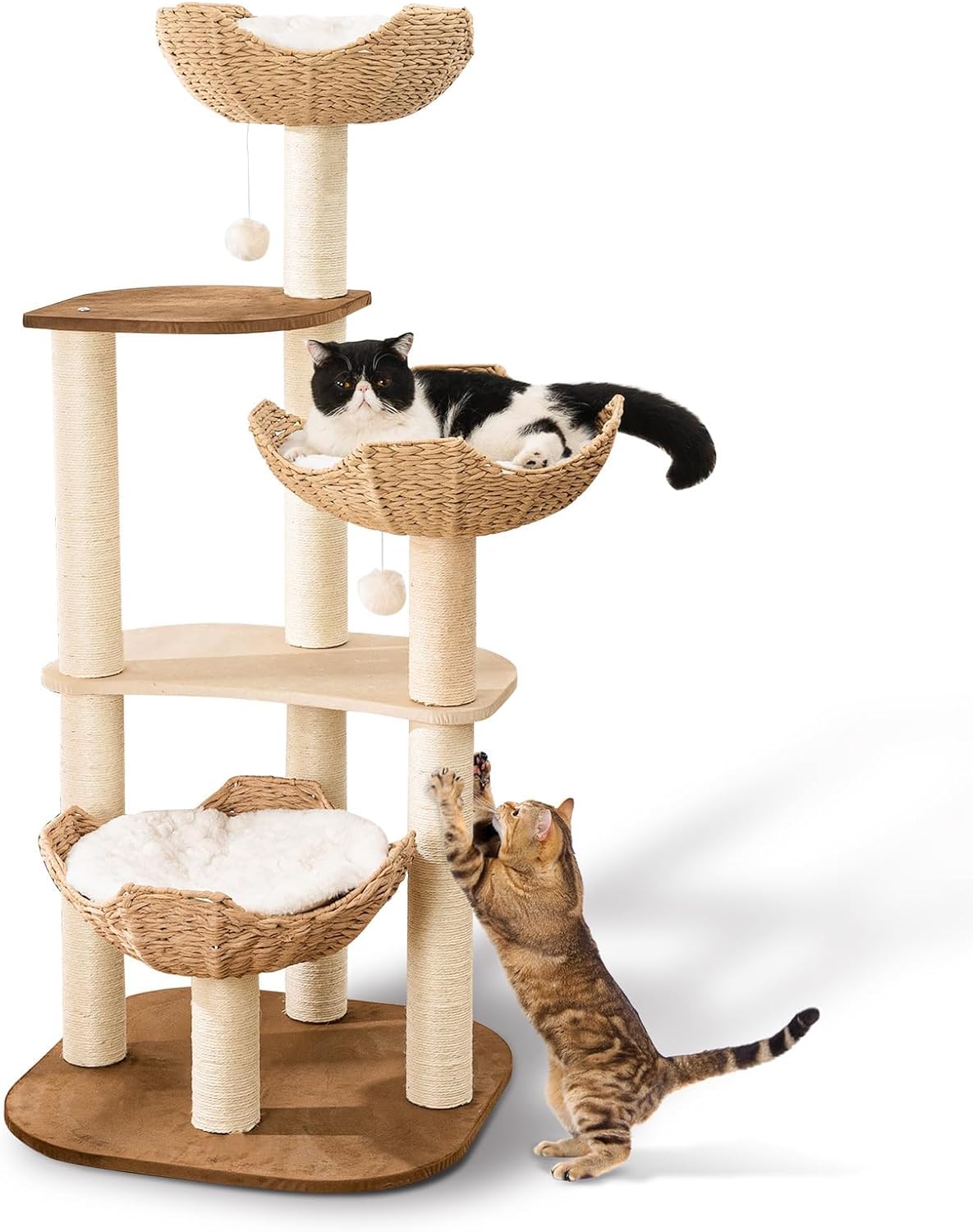 Big Modern Design Cat Tree Tower with Unique Features for Cats