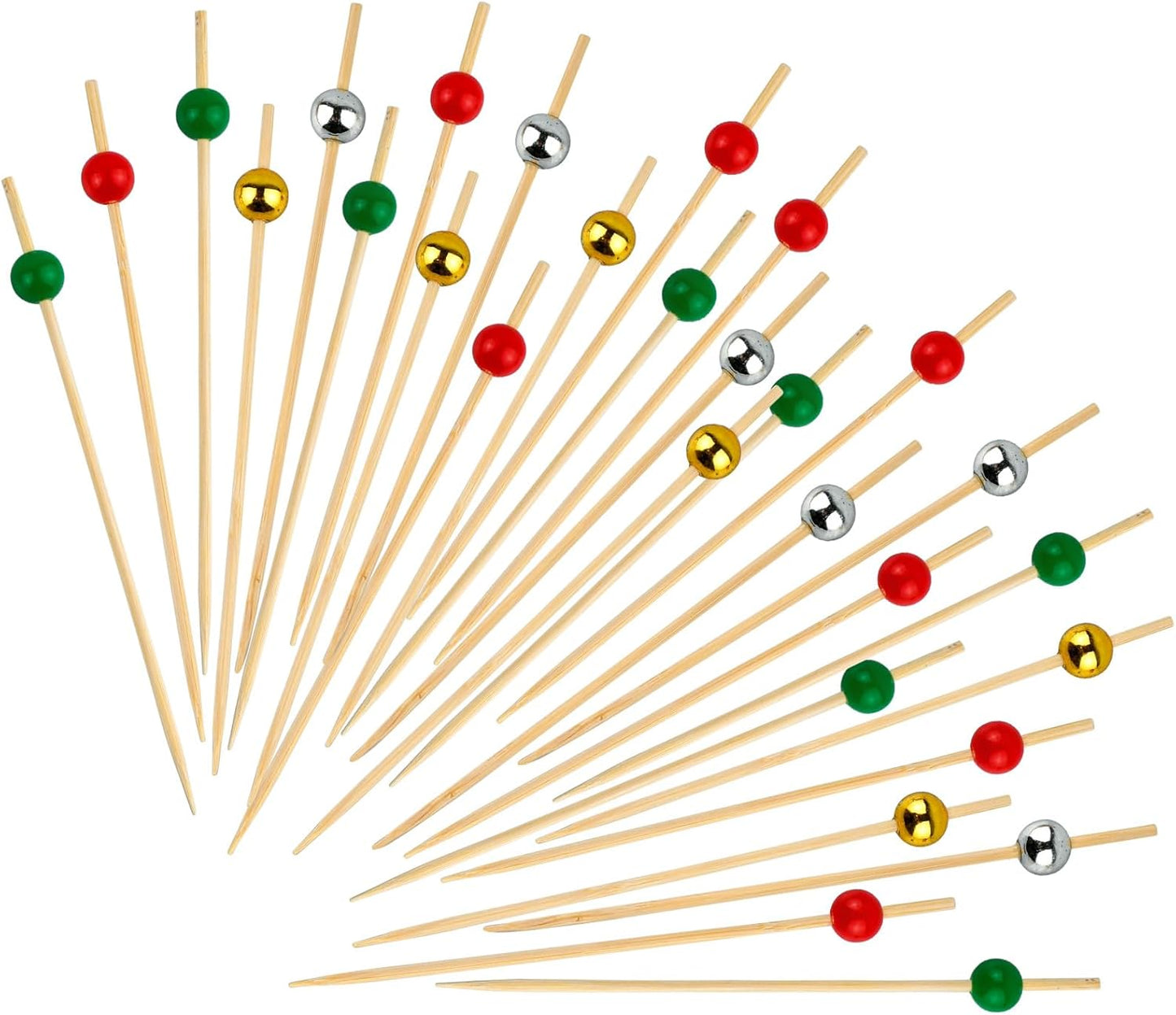 100PCS Fancy Christmas Cocktail Picks - Festive Appetizer Skewers