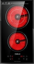 2 Burners Electric Cooktop Portable Ceramic Cooktop - Precise 9-Level