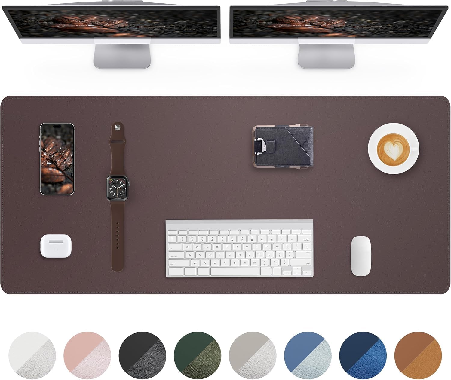 AFIING Large Desk Mat 55x24 Premium Non-Slip Waterproof Pad