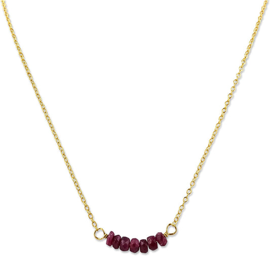 Personalized Birthstone Bar Necklace for Women and Girls
