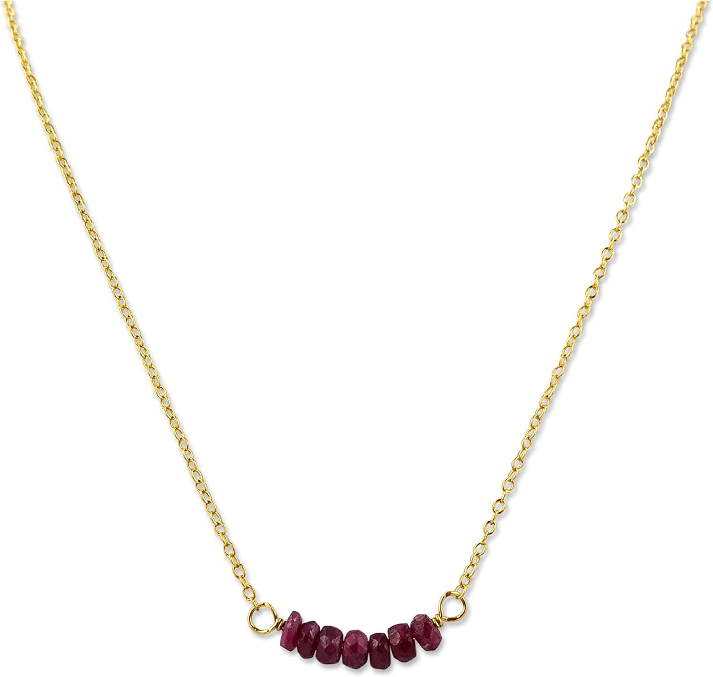 Personalized Birthstone Bar Necklace for Women and Girls
