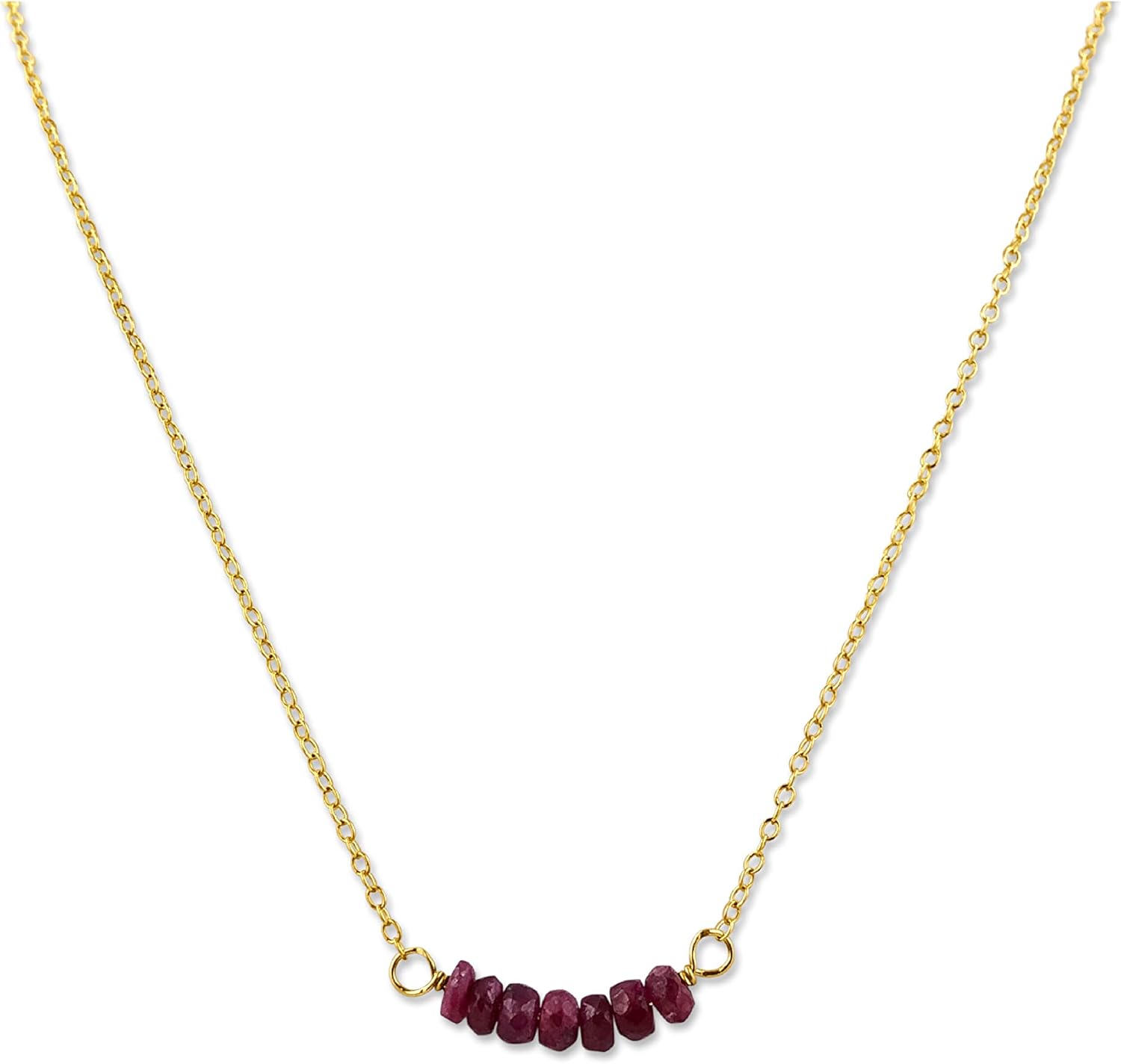 Personalized Birthstone Bar Necklace for Women and Girls