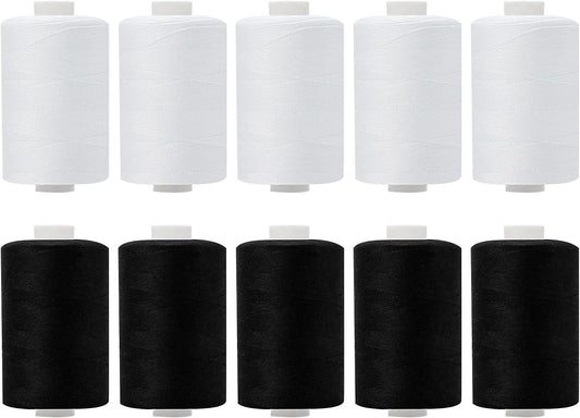 10PK All-Purpose Sewing Thread Set - 1000 Yards - Beginner-Friendly