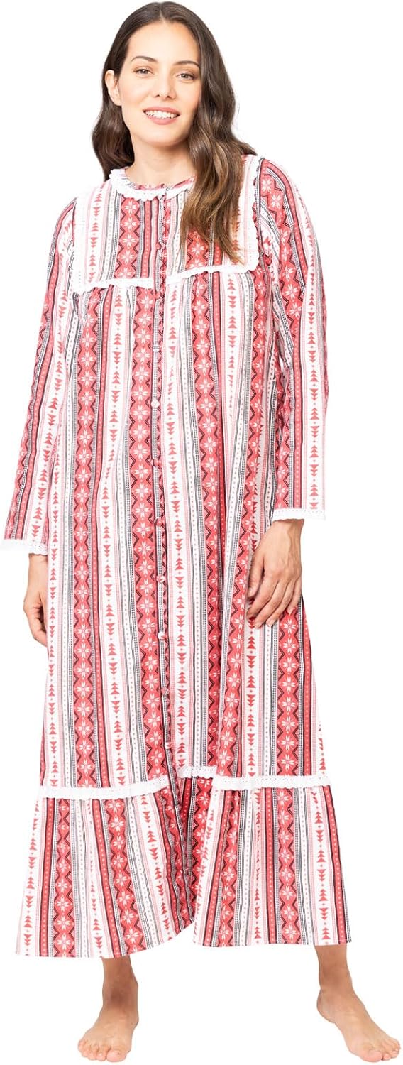 Victorian-Inspired Flannel Nightgowns for Women - Christmas Style