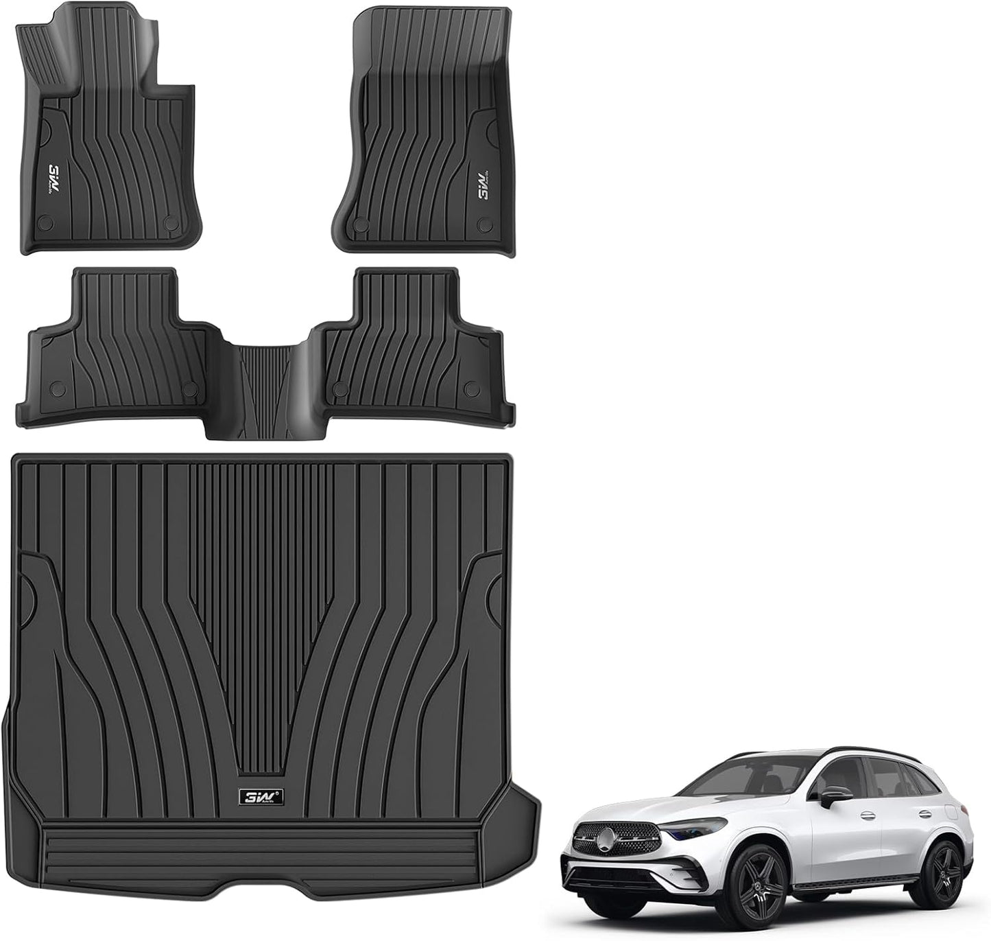3W Floor Mats and Cargo Liner for Mercedes Benz GLC 2023 2024