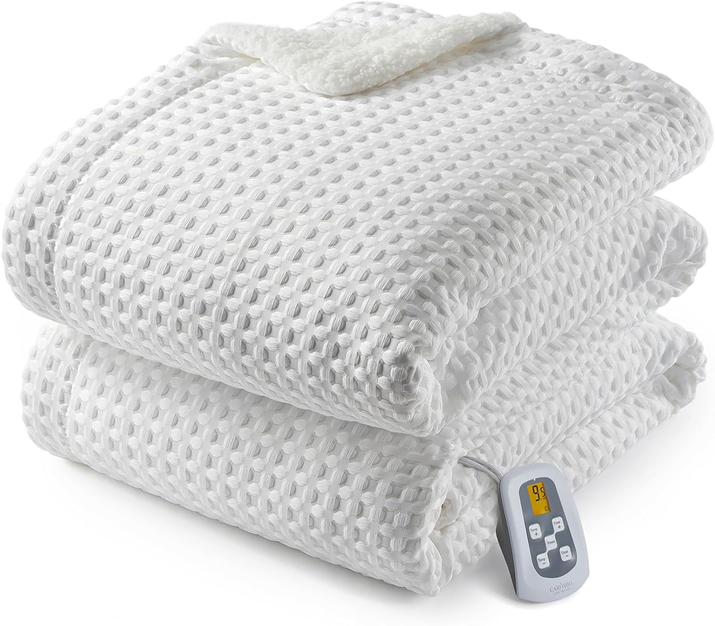 CAROMIO Heated Blanket Full Size with Fast Heating & 10 Levels
