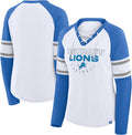 Fanatics NFL Redzone Blitz Raglan Lace-Up V-Neck Long Sleeve Tee 100%