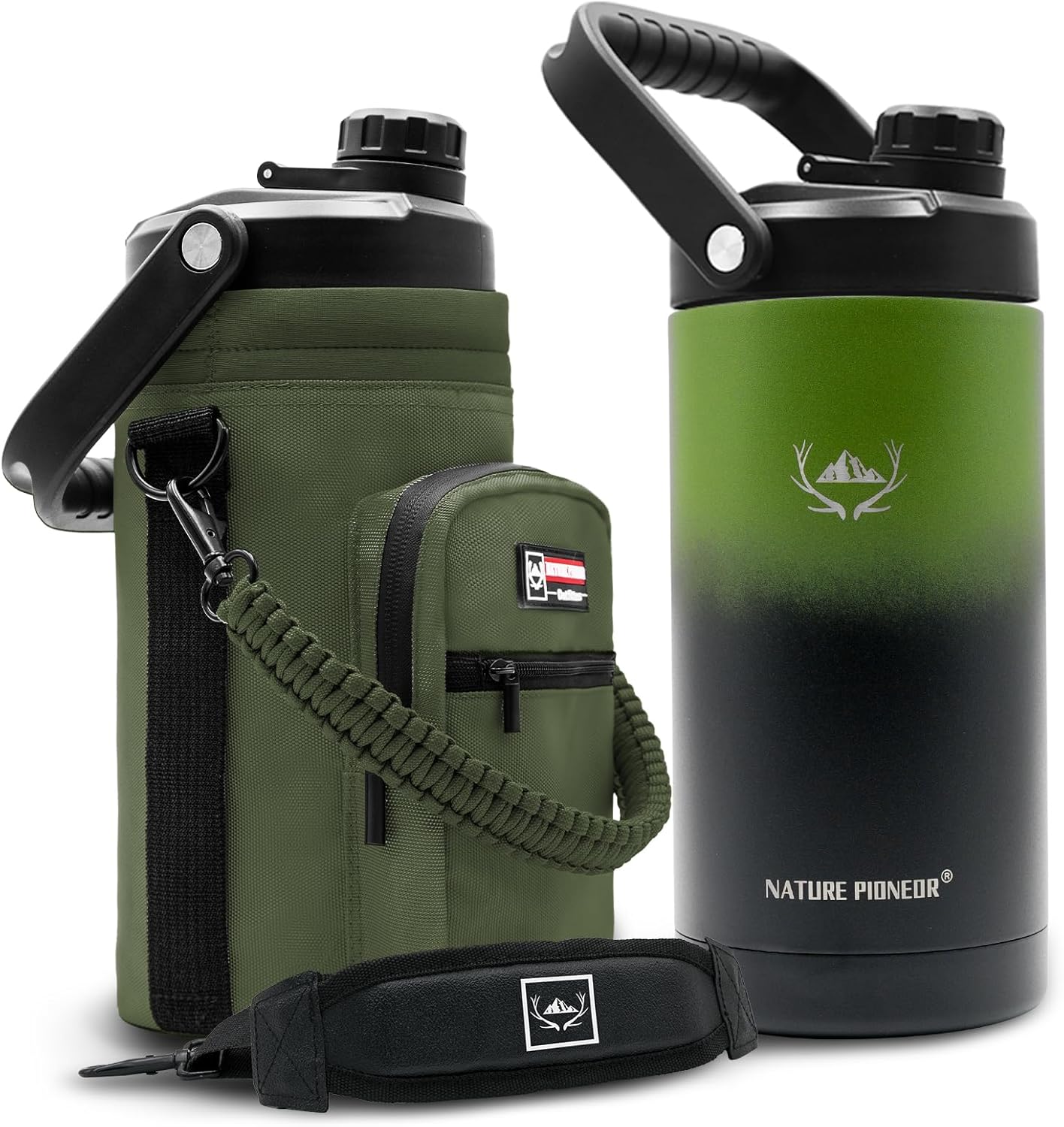 64 oz Insulated Water Bottle with Strap - Perfect for All Activities