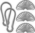 150PCS Carabiner Clip Heavy Duty Carbon Steel - Bulk Spring Snap Hooks