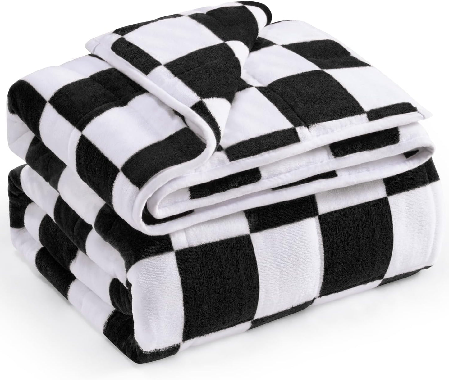 Wemore Flannel Fleece Weighted Blanket for Adults, 15 lbs