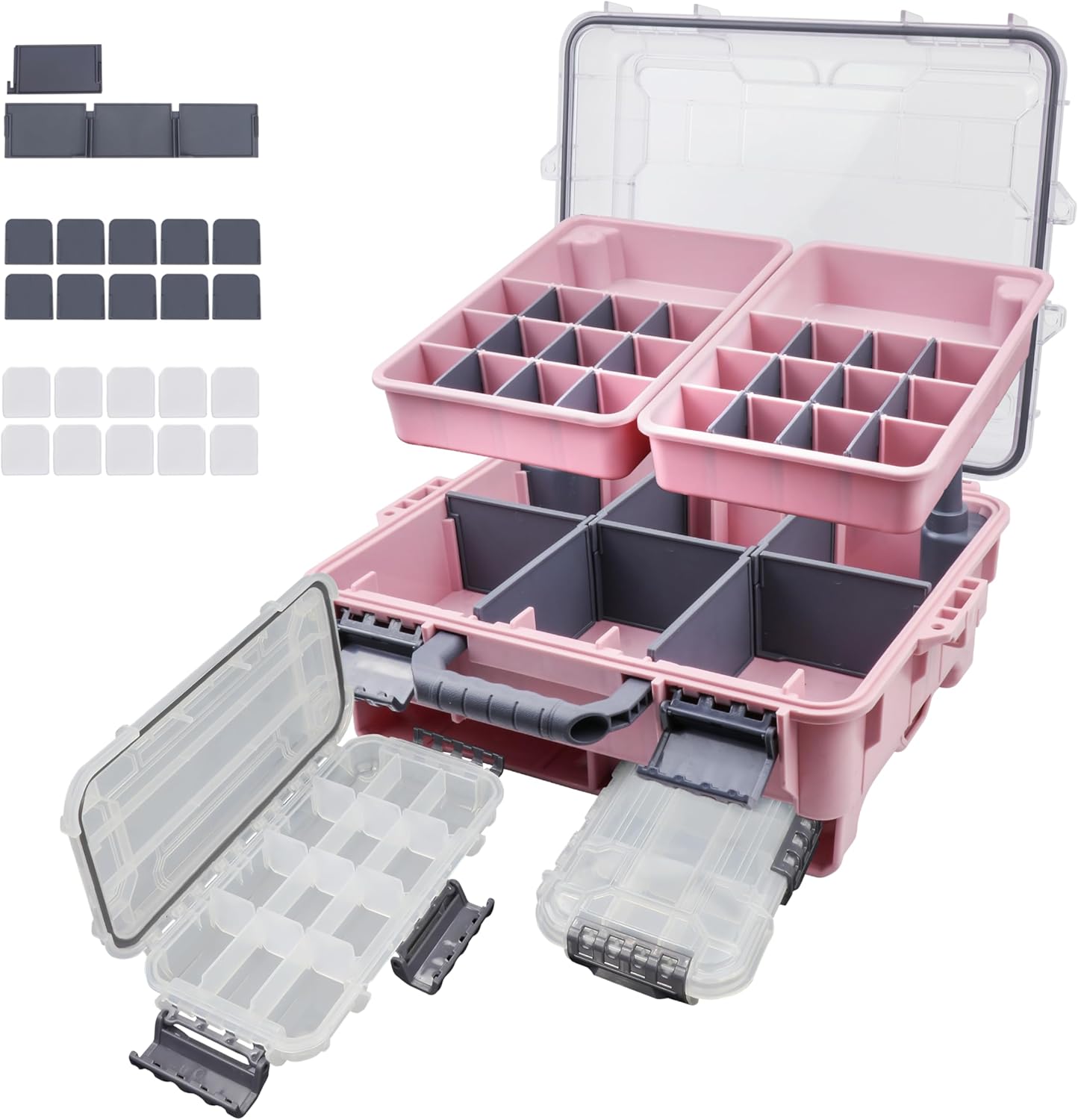 Waterproof Tackle Box with 2 Trays: RUNCL