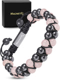 MagnetRX Hematite & Rose Quartz Bracelet - Magnetic Strength