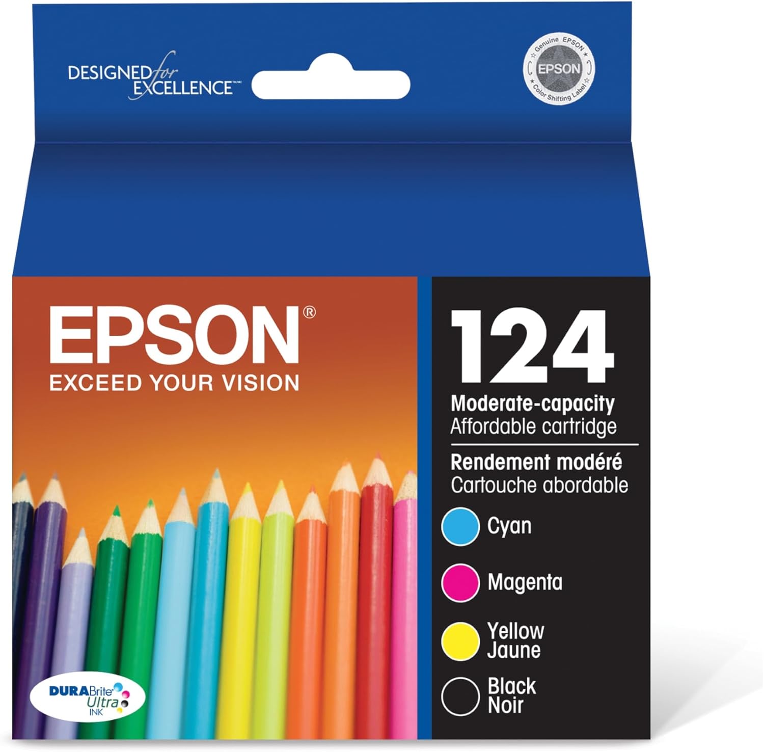 EPSON 124 DURABrite Ultra Ink Cartridge Combo Pack for Quality Prints