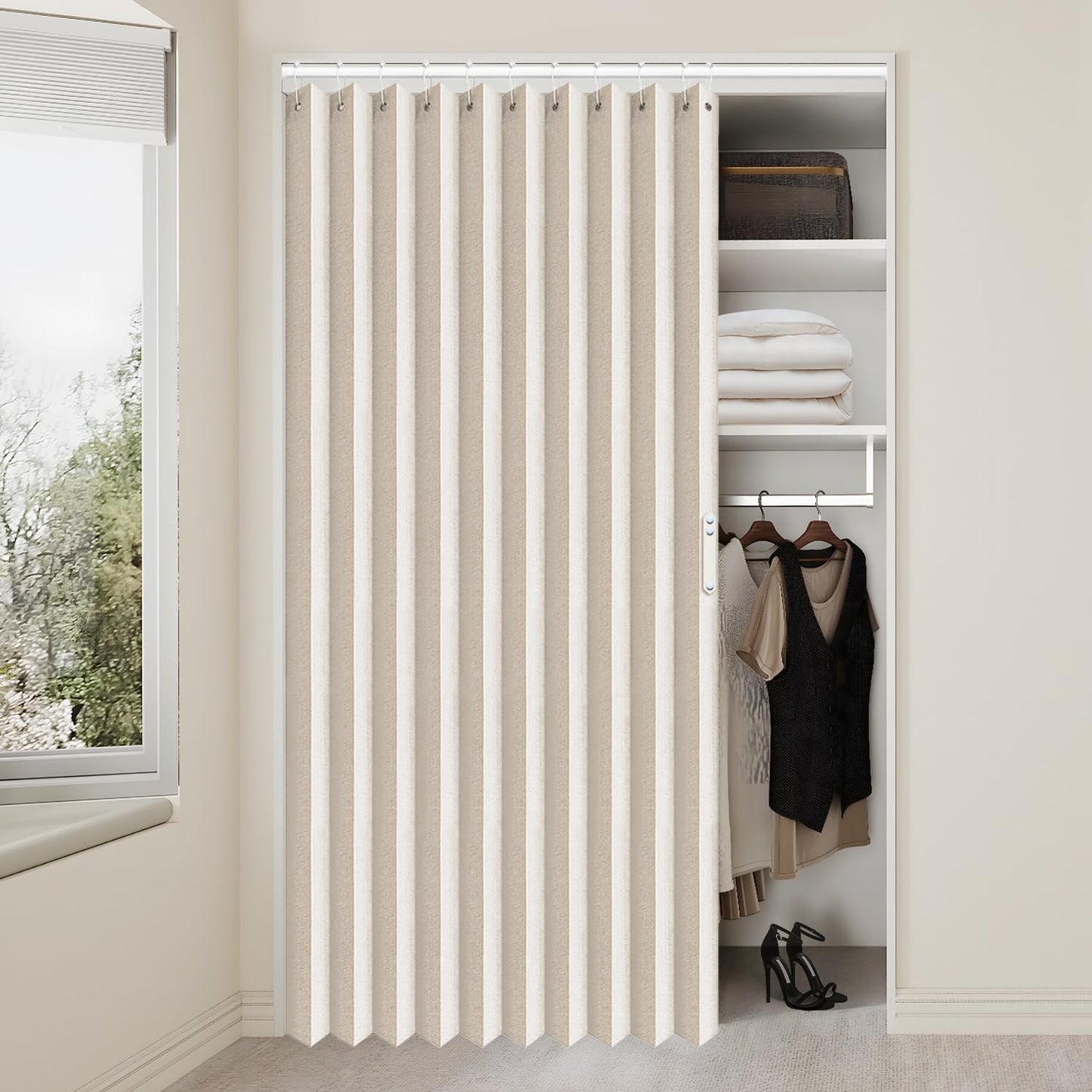 Vatge Accordion Style Door Curtains for Elegant Room Dividers
