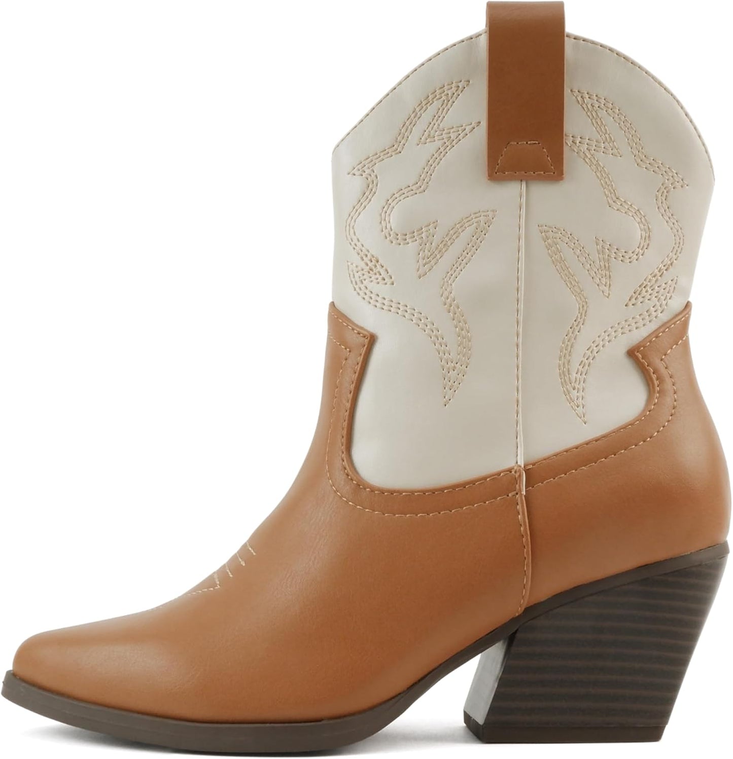 Soda BLAZING Women Western Bootie Pointe Toe Low Heel Comfort