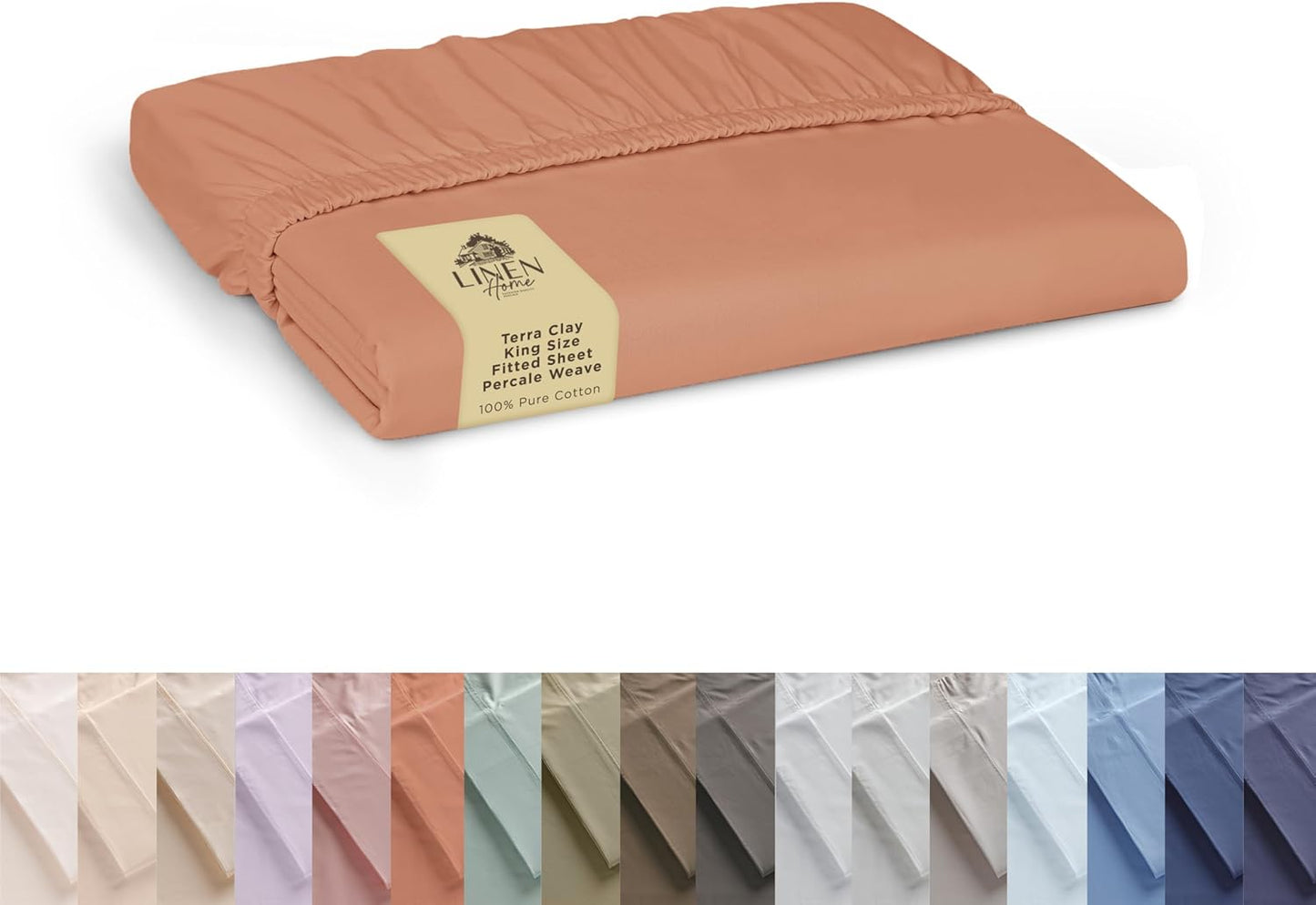 100% Cotton Percale Weave King Fitted Sheet for Cozy Sleep