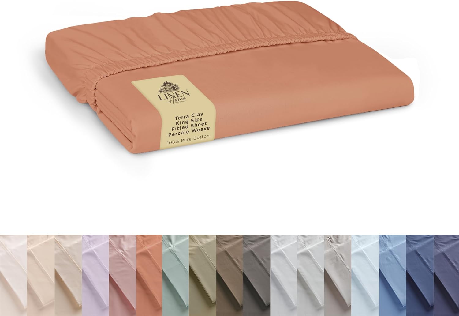 100% Cotton Percale Weave King Fitted Sheet for Cozy Sleep