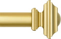 Gold Curtain Rod 32 to 144 in Telescoping Single Rod - Heavy Duty