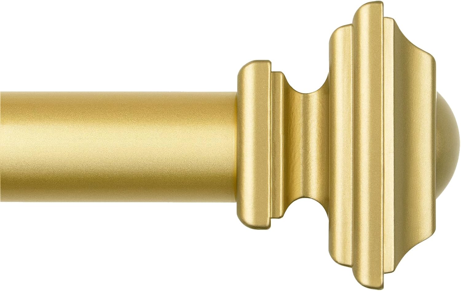 KAMANINA Gold Curtain Rods for Windows 72 to 144 Inches Long
