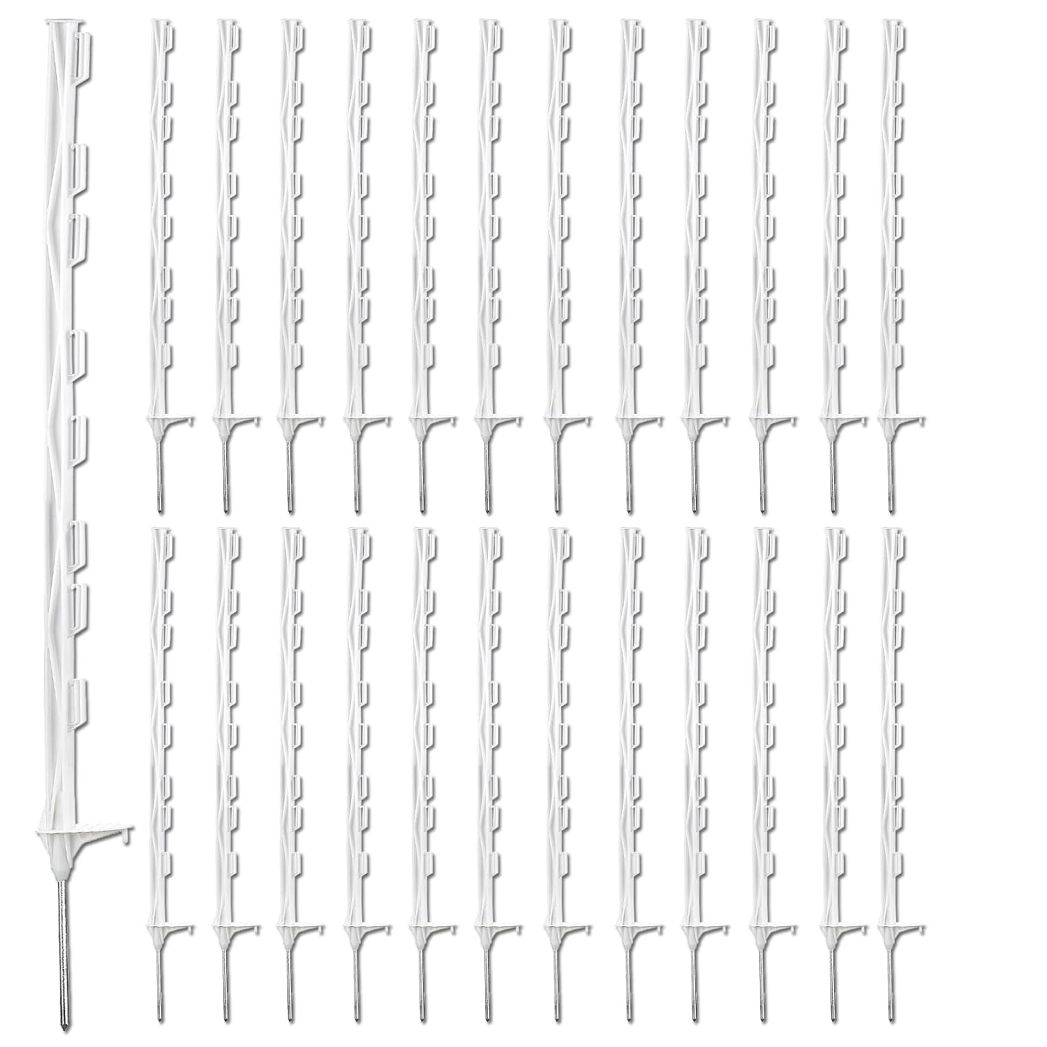25 Pack Electric Fence Posts for Temporary Fencing Solutions
