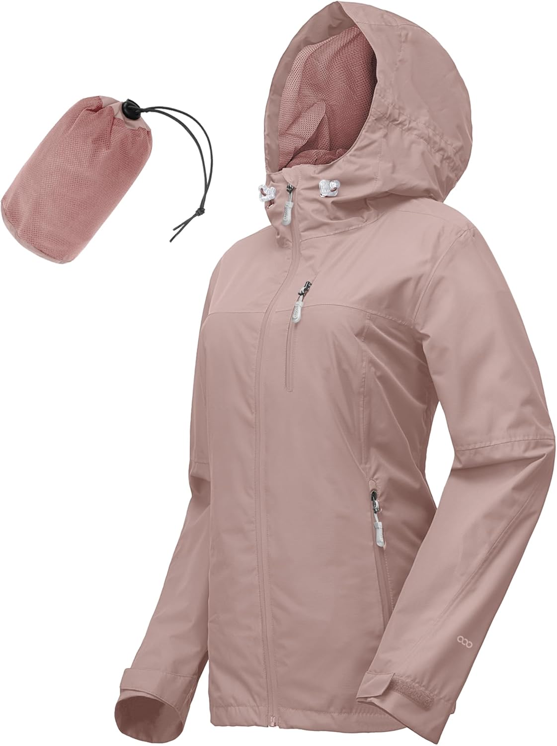 Packable Rain Jacket for Women - Lightweight Waterproof Windbreaker