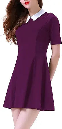 Cute Skater Dress with Peter Pan Collar for Retro Style Lovers